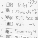 hand written schedule